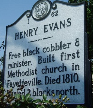 North Carolina Historical Highway Marker for Henry Evans