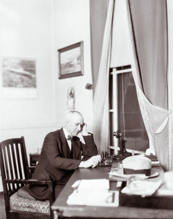 Oliver Maxwell Gardner, at his desk