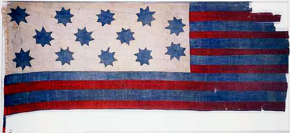 Guilford County Flag, made circa 1781-1795. Image from the North Carolina Museum of History.