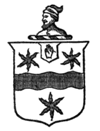 Coat of arms of Sir Richard Everard, baronet of Carolina. Image from the Southern History Association / Google Books.