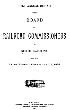 Annual Report of the Board of Railroad Commissioners of North Carolina (1892)