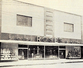 Rose's 5-10-25 store, Asheboro, circa 1949. Image from the North Carolina Digital Collections.