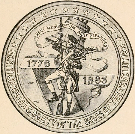 Seal of the Sons of the Revolution in the State of North Carolina, 1909. Image from Archive.org/Sloan Foundation.