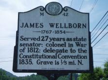 James Wellborn (Welborn)'s marker on NC 268 in Wilkesboro. Photo is courtesy of North Carolina Highway Historical Marker Program.