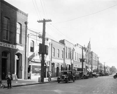 Automobiles on Wilmington Street in Raleigh, NC. 1926.