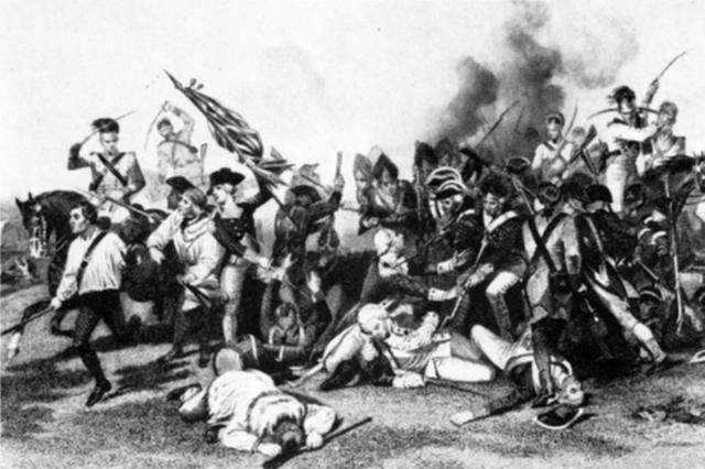 "Battle of Camden, Death of De Kalb."