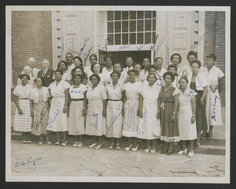 These papers include correspondence, newsletters, reports, statistics, programs, and a photograph. Subjects include the Jeanes Fund, Jeanes teachers, teaching requirements, school visits, and issues in schools. The State Supervisor of Elementary Education in the Division of Negro Education travelled the state monitoring the quality of African American elementary schools, conducting meetings with school staff, organizing funding, and teaching demonstration classes.