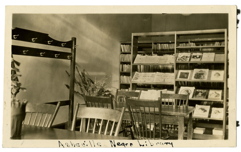 Photograph of interior of Asheville Library for African Americans