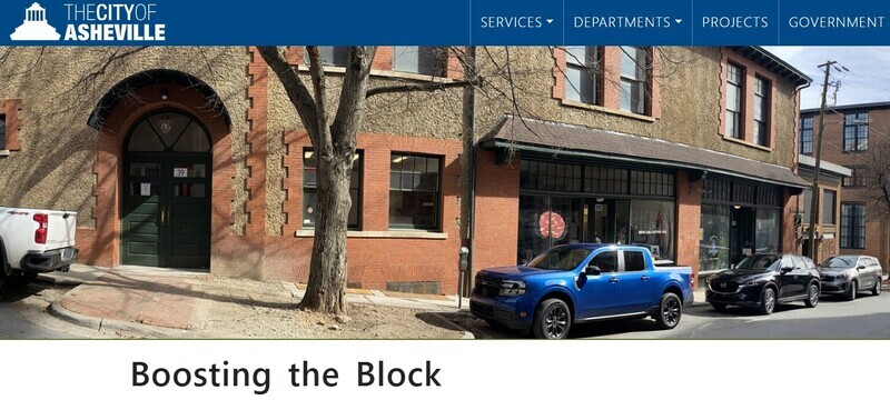 The Boosting the Block project advances key elements in the Pack Square Plaza Vision Plan, including the planning, design and implementation of a gateway and cultural corridor along South Market Street. It incorporates place-based investments and programming that enhances the area’s physical and cultural environment. The resulting work will support a more authentic and truthful narrative about the past, present and future of the historic Black business district and multicultural hub in Asheville known as The Block. 