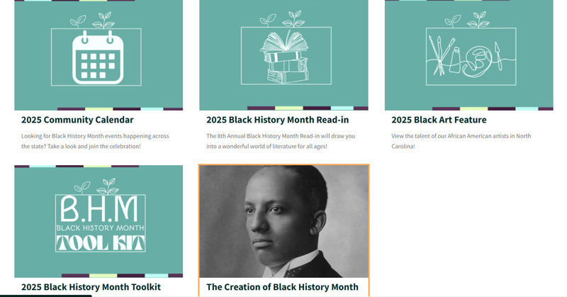 Webpage about Black History month