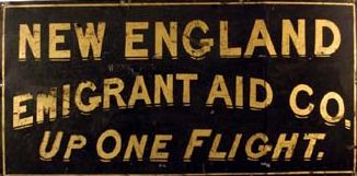 New England Emigrant Aid Company. Image courtesy of the Kansas Historical Society. 