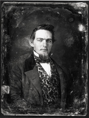 "Daguerreotype depicting Mr. Hand James seated for portrait." Call #: P0008/0014, in the Daguerreotype Collection, North Carolina Collection Photographic Archives, The Wilson Library, University of North Carolina at Chapel Hill. 