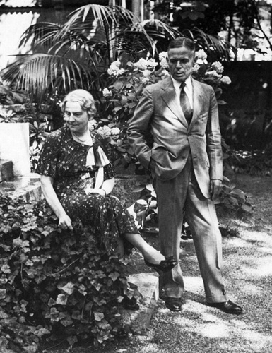 "William E. Dodd and his wife Martha in the garden of the American embassy, Berlin, ca. 1935." Image courtesy of the University of Chicago. 