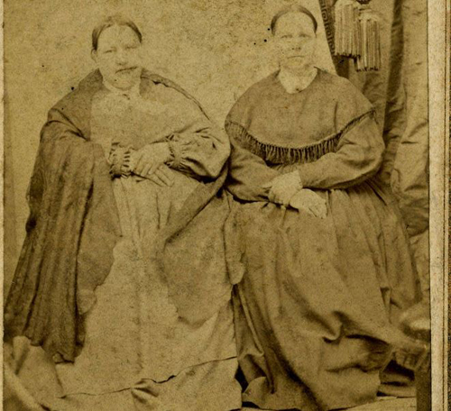 Adelaide Bunker and Sarah Bunker married the twins. Courtesy of the University of North Carolina at Chapel Hill. Library, Southern Historical Collection.