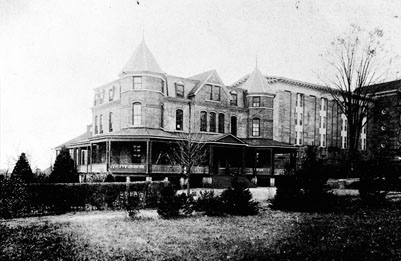 View of Female Annex, Dorothea Dix Hospital 1900. From the General Negative Collection, North Carolina State Archives, call#:  N_81_10_5.Raleigh, NC.
