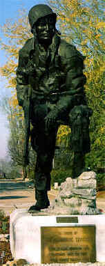 "Iron Mike" Airborne Trooper statue at Fort Bragg. Image courtesy of North Carolina Office of Archives & History. 