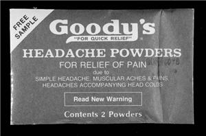 Photo of an old Goody's Headache Powder sample