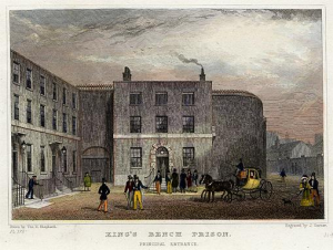 Thomas Shepard, "King's Bench Prison, Principal Entrance," ca. 1828