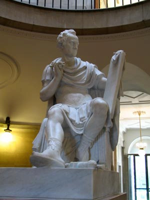 Antonio Canova's statue of George Washington as a Roman general in the North Carolina State Capitol building.