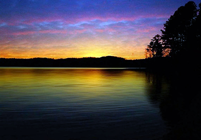 Scenic Sunset, Jordan Lake State Recreation Area, by Melissa Theil, March 8, 2015.  State Parks Collection, NC Digital Collections. Prior permission from the North Carolina Division of State Parks is required for any commercial use.
