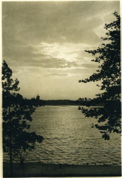 Photograph of Lake James, ca. 1920-1930, associated with William D. Kinyiah, Spencer, N.C. Item H.19XX.321.24, collection of the North Carolina Museum of History.