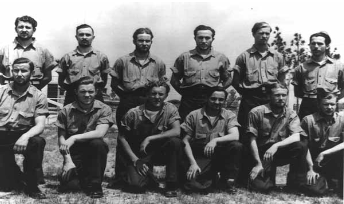 Crew members of the German U-352, captured in May 1942 off the North Carolina coast after the U.s. Coast Guard sand their vessel, became prisoners of war held at Fort Bragg.