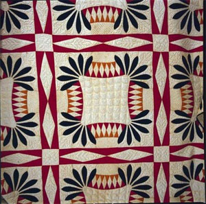Whigs Defeat pattern pieced quilt, made by Louisa Green Furches Etchison ca. 1852, Davie County, N.C. From the collections of the North Carolina Museum of History, used courtesy of the North Carolina Department of Cultural Resources. 
