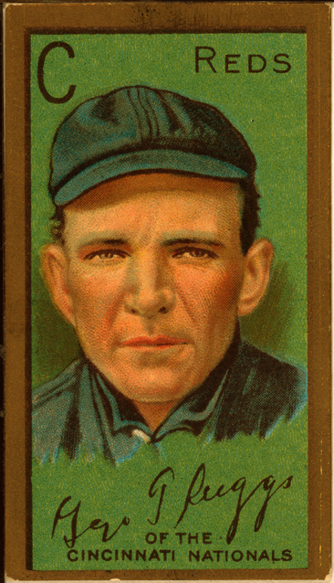 Image of George Suggs of the Cincinnati Reds on a baseball playing card, 1911.  From the Baseball Cards Collection, Library of Congress Prints & Photographs Online Catalog.