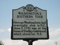 Washington's Southern Tour: Last Overnight Stop in North Carolina