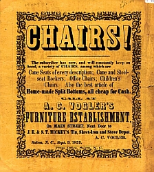 Chairs! Advertisement from Duke University's Digital Scriptorium