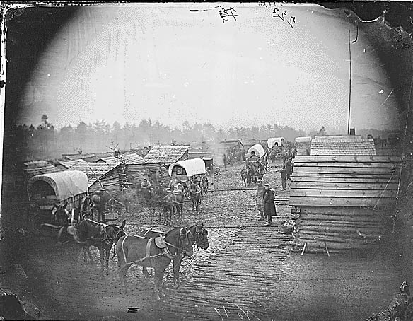 Civil War camp scene 