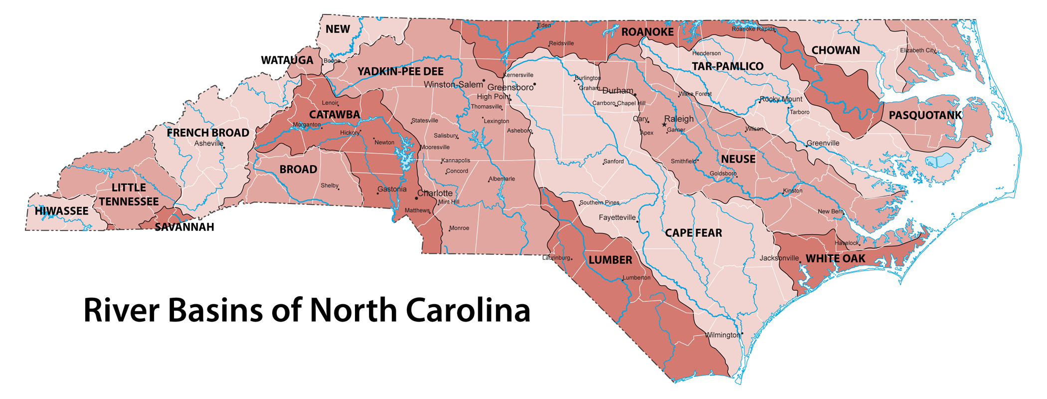 Rivers and river basins of North Carolina
