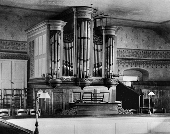 Tannenberg organ in Home Church in Old Salem, 1890s. Courtesy of Old Salem, Inc.