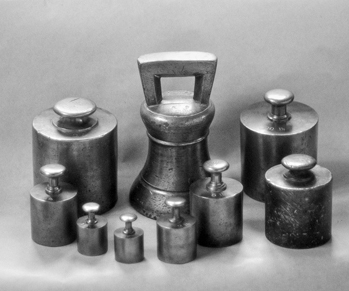 A collection of weights and measures held at the Orange County Museum in Hillsborough. Photograph by Jerry Cotten.