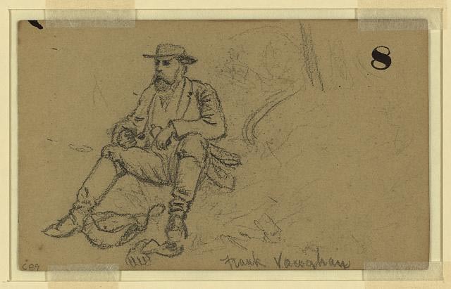 Drawing of "Frank Vaughan." Presented on Library of Congress.