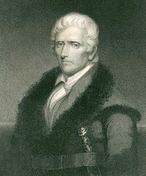 Engraving of Daniel Boone by J. B. Longacre. Image from the New York Public Library Digital GAallery.