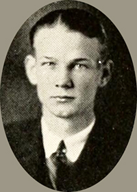 A photograph of Edwin Pierce Brown from the 1924 Guilford College yearbook. Image from University of North Carolina at Chapel Hill. 