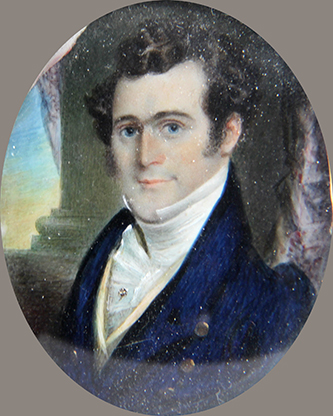 A miniature portrait of James West Bryan by an unknown artist. Image courtesy of Tryon Palace.