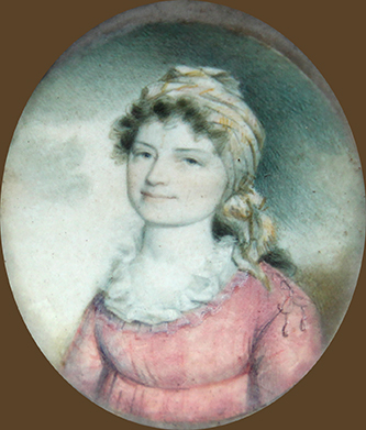 A miniature portrait of George Edmund Badger's mother, Lydia Cogdell Badger. Image courtesy of Tryon Palace.