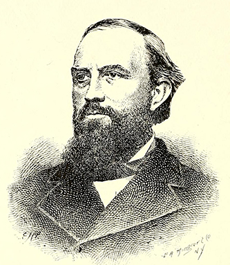 An engraving of James Dinwiddie published in 1890. Image from the Internet Archive.