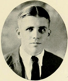 A photograph of James Edward Dowd from the 1920 University of North Carolina yearbook. Image from the Internet Archive.