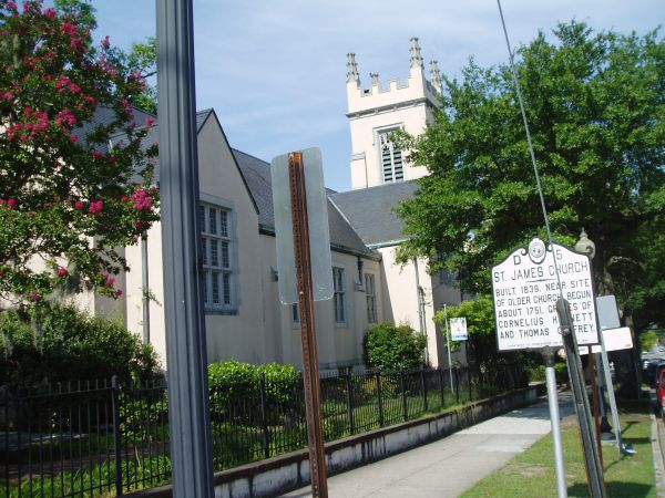 St. James Church in Wilmington, North Carolina. Courtsey from North Carolina Highway Historical Marker Program.