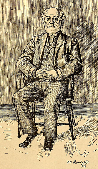 An 1893 drawing of Daniel R. Goodloe by William George Randall. Image from the Internet Archive.