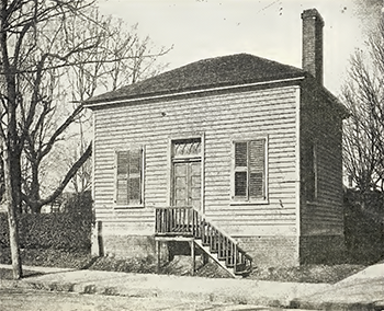 Photograph of the Henderson Law Office, circa 1917. The building was added to the National Register of Historic Places in 1971. Image from the North Carolina Digital Collections.