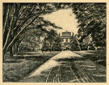 Illustration of Hayes House, seat of Governor Samuel Johnston.  From the <i>North Carolina Booklet,</i> Vol. II, No. 8, [p. 34-35], published 1903 by the North Carolina Society of the Daughters of the Revolution. Presented on Archive.org. 