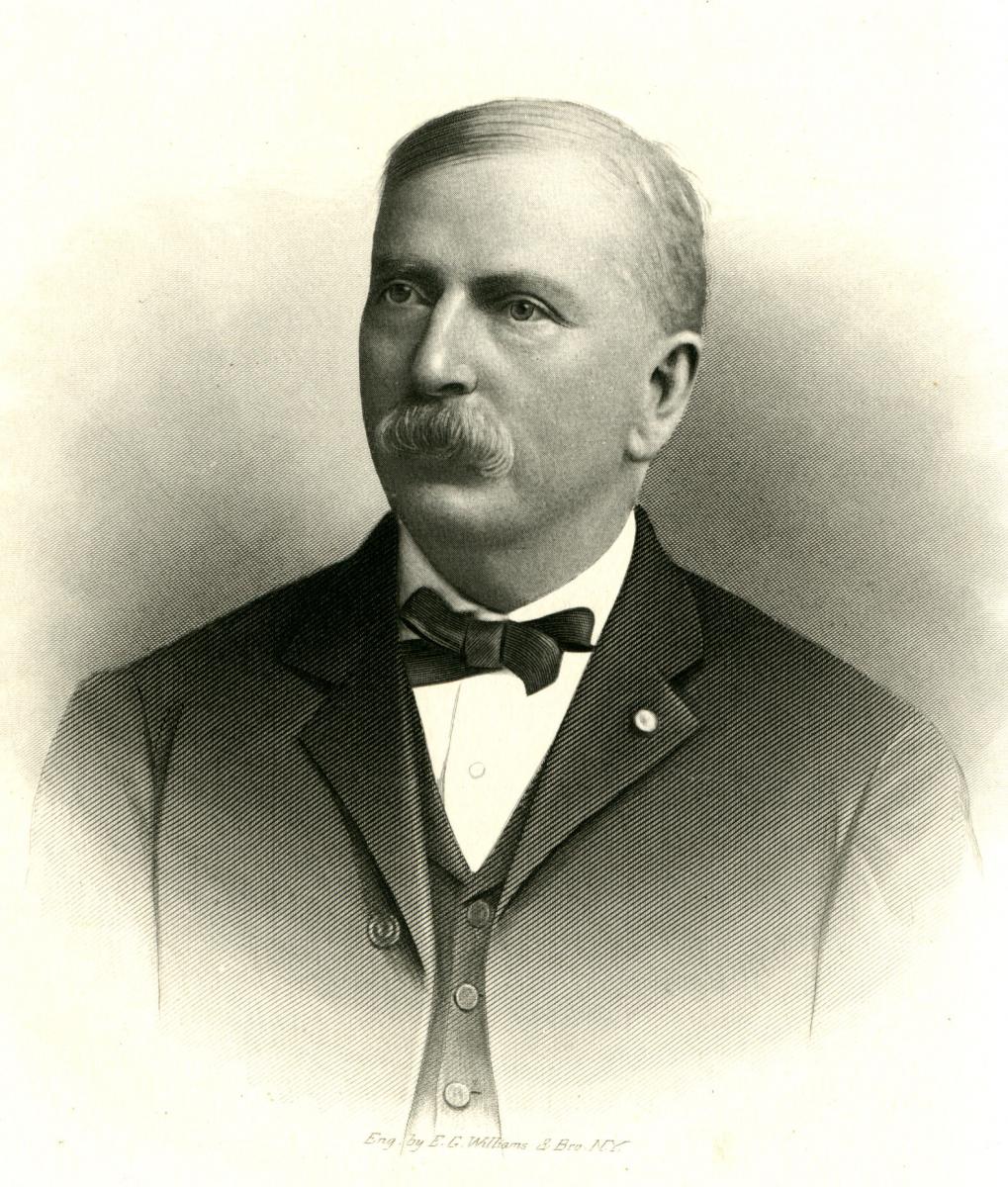 Engraved portrait of Wilson Gray Lamb, from Samuel Ashe's <i>Biographical History of North Carolina</i>, Volume 7, [p. 280-281], published 1908 by Charles L. Van Noppen Publisher, Greensboro, North Carolina.  From the collections of the Government & Heritage Library, State Library of North Carolina. 