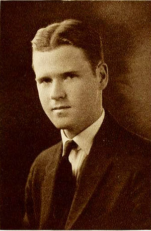 Senior portrait of John Tate Lanning.  From the 1924 Trinity College yearbook <i>The Chanticleer,</i> Volume XI.  Published 1934 by the Senior Class of Trinity College, Durham, North Carolina. 