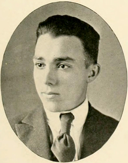 A photograph of Hugh Talmage Lefler from the 1921 Trinity College yearbook. Image from the University of North Carolina at Chapel Hill.