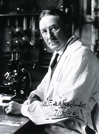 An autographed photograph of Dr. William MacNider. Image from the Images from the History of Medicine, U.S. National Library of Medicine.