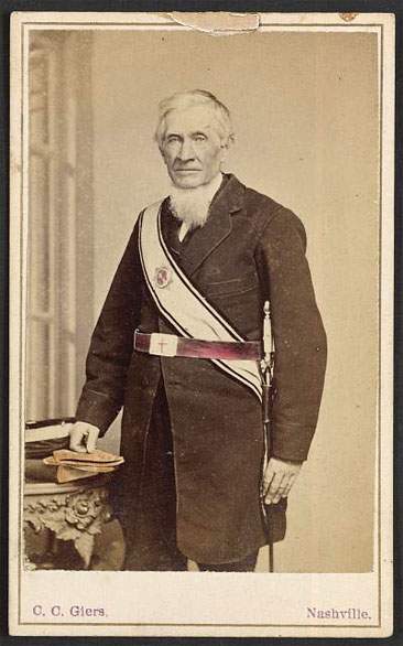 Portrait of James McCallum in Masonic Regalia, between 1860 and 1870.  By Carl Giers, from the Library of Congress Prints & Photographs Division. 